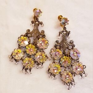 Vintage Clip-on Chandelier Earrings